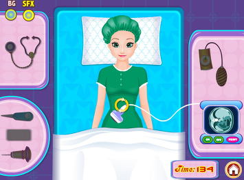 겨울왕국 엘사 위암 수술 게임 플레이 화면 [3]