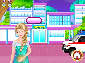 겨울왕국 엘사 위암 수술 게임 플레이 화면 [1]