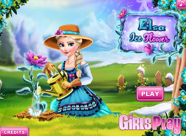 얼음꽃 만들기 엘사와 안나 게임 Elsa Ice Flower Frozen game