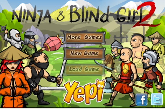 닌자가 맹인 소녀 지키기 게임  Ninja & Blind Girl