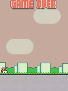 연한 하늘색 배경 위에 초록색 블록 기둥들이 일정 간격으로 서 있고 상단에는 붉은 글씨가 배치된 장면