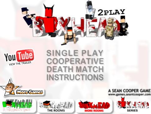 박스헤드 버그판 첫 시작화면