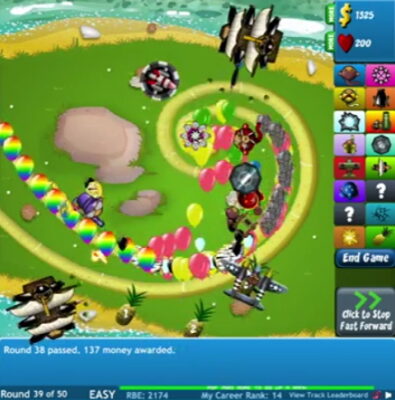 풍선타워디펜스 4 수 많은 풍선과 전쟁도구