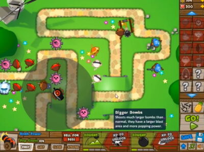 풍선타워 디펜스 5 게임 레벨 진행중