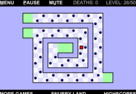 미로 통로 파란점 배치