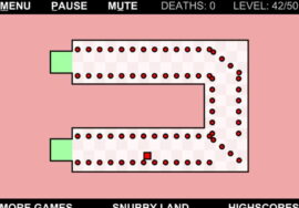 직선 통로 빨간점 배열