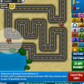 풍선타워디펜스4 도로맵 방어배치