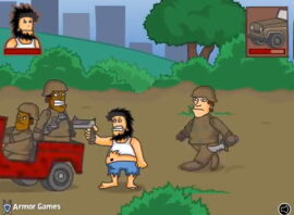 노숙자 전투병사 도시전장 대치상태