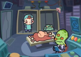 외계생물 실험실 장비 책상