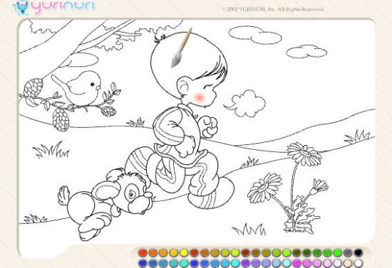 상쾌한-아침-색칠공부-게임-타이틀-사진