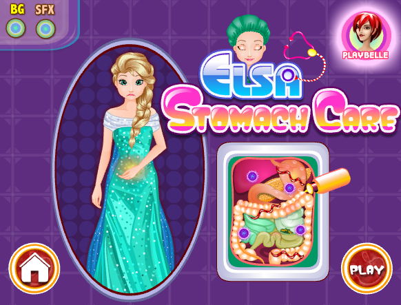 겨울왕국 엘사 위암 수술 게임  Frozen Elsa Stomach Care