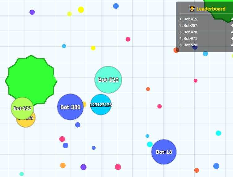 Agar.io 게임 플레이 화면 [1]