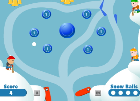 스노우 핀볼 게임