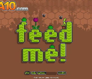 Feedme 식인 식물 로고 시작