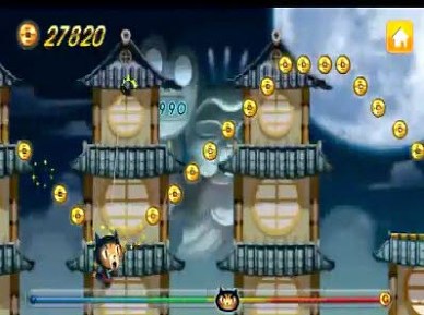 고군분투 와이어 액션으로 낭떠러지 통과 상태