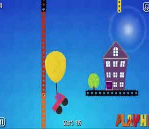 자동차가 풍선을 타고 올라감