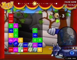 가로 세로 퍼즐 게임 여러 색상의 블럭들