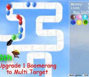 원숭이 타워를 지나가는 풍선