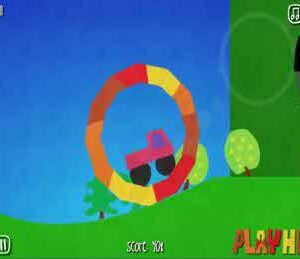 귀여운 자동차 게임 원형의 타원을 통과한다