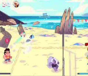 주인공 일행 해변 배구 경기