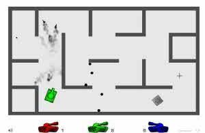 탱크게임 녹색 탱크 탄환 발사 연기