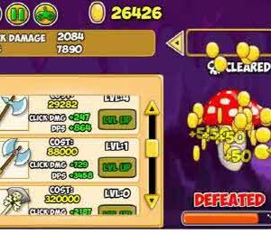 클리커 몬스터 레벨 업 메뉴