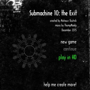 서브머신 10 검은 배경의 시작화면