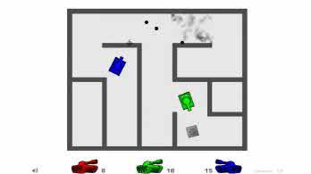 블루 탱크 코너 매복 사격