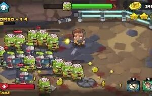 타임 블라스트 좀비 플래시 게임 좀비들과 전투중이다