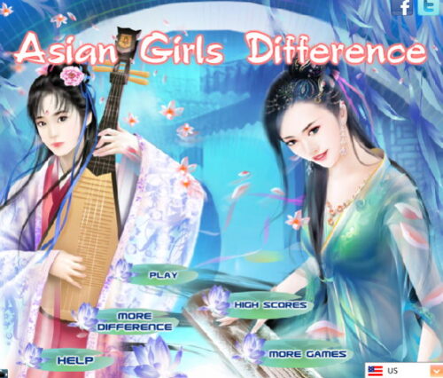 아름다운 여자 틀린 그림 찾기 게임 Asian Girls Difference