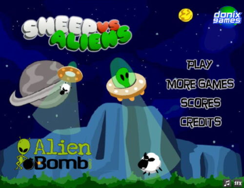 Sheep vs Aliens 게임 플레이 화면 [1]