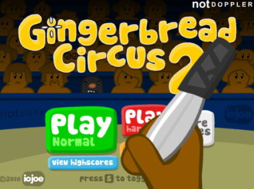 위험한 칼 던지기 서커스 게임 Gingerbread Circus 2