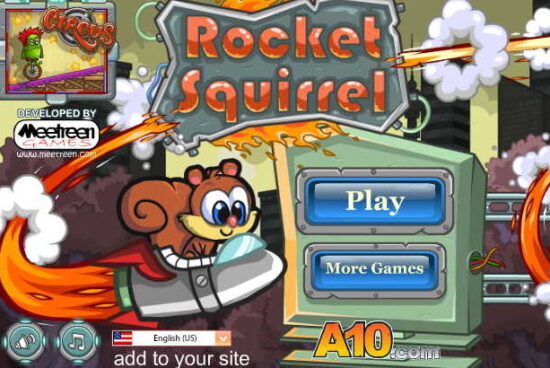 로켓 우주 다람쥐 도토리 수집 게임  Rocket Squirrel