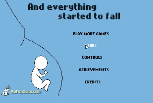 And Everything Start to Fall 메인 타이틀 및 시작 화면